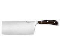 Wüsthof Ikon 7 Inch Asian Chef's Knife, Black, Silver, 18 cm