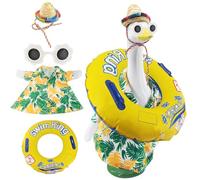 WUEURU Hawaiian Goose Outfit,Lawn Porch Goose Clothing,Hawaiian Outfits,Cute Goose Costume for Outdoor Garden Yard Decor