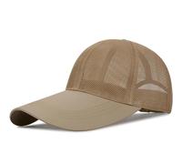 WUFANGBU Baseball Caps Mens Hat Outdoors Fishing Long Brim Mesh Sun Hat Big Head Men Plus Size Baseball Cap 50-60Cm 11Cmkhaki