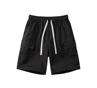 WUFANGBU Men'S Casual Workwear Shorts Quick Drying Thin Style Loose Mid Pants Men'S Pantsy Sports Pants Men'S L 8833-Black