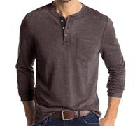 WUFANGBU Mens T Shirts Men'S T Shirt Collar Long Sleeve Solid Casual Man T-Shirts Male Tops Classic Clothes Men'S T-Shirts L 9
