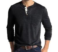 WUFANGBU Mens T Shirts Men'S T Shirt Collar Long Sleeve Solid Casual Man T-Shirts Male Tops Classic Clothes Men'S T-Shirts Xxl 15