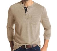 WUFANGBU Mens T Shirts Men'S T Shirt Collar Long Sleeve Solid Casual Man T-Shirts Male Tops Classic Clothes Men'S T-Shirts Xl 10