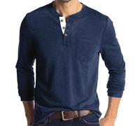 WUFANGBU Mens T Shirts Men'S T Shirt Collar Long Sleeve Solid Casual Man T-Shirts Male Tops Classic Clothes Men'S T-Shirts M 3
