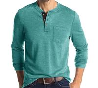 WUFANGBU Mens T Shirts Men'S T Shirt Collar Long Sleeve Solid Casual Man T-Shirts Male Tops Classic Clothes Men'S T-Shirts L 11