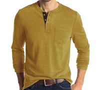 WUFANGBU Mens T Shirts Men'S T Shirt Collar Long Sleeve Solid Casual Man T-Shirts Male Tops Classic Clothes Men'S T-Shirts Xxl 12