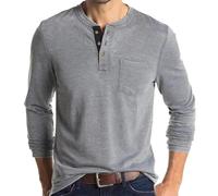 WUFANGBU Mens T Shirts Men'S T Shirt Collar Long Sleeve Solid Casual Man T-Shirts Male Tops Classic Clothes Men'S T-Shirts 3Xl 17