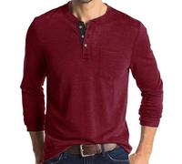 WUFANGBU Mens T Shirts Men'S T Shirt Collar Long Sleeve Solid Casual Man T-Shirts Male Tops Classic Clothes Men'S T-Shirts Xxl 7