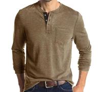 WUFANGBU Mens T Shirts Men'S T Shirt Collar Long Sleeve Solid Casual Man T-Shirts Male Tops Classic Clothes Men'S T-Shirts 3Xl 2