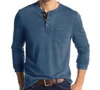 WUFANGBU Mens T Shirts Men'S T Shirt Collar Long Sleeve Solid Casual Man T-Shirts Male Tops Classic Clothes Men'S T-Shirts M 6