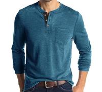 WUFANGBU Mens T Shirts Men'S T Shirt Collar Long Sleeve Solid Casual Man T-Shirts Male Tops Classic Clothes Men'S T-Shirts L 5