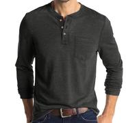 WUFANGBU Mens T Shirts Men'S T Shirt Collar Long Sleeve Solid Casual Man T-Shirts Male Tops Classic Clothes Men'S T-Shirts Xxl 14