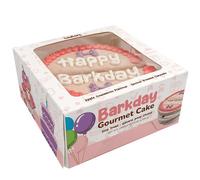 Wufers Giant Shareable Happy Barkday Dog Cake, Pink, 6-Piece Birthday Dog Treat