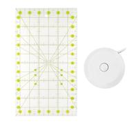 WUFGWBD 1 Acrylic Patchwork Ruler And 1 Portable Tape Measure, Measuring Tools, Mini Tape Measure, Sewing Ruler, Diy Sewing Tools
