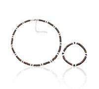 WUFGWBD 1 Beaded Necklace, 1 Beaded Bracelet, Adjustable Necklace, Bead Jewelry Set, Collarbone Chain, Men's Personalized Fashion Jewelry