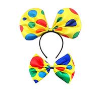 WUFGWBD 1 Clown Headband And 1 Clown Bow Tie, Cosplay Accessories, Party Dress Up Props, Performance Costume Accessories