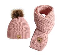 WUFGWBD 1 Knitted Hat And 1 Knitted Scarf, Warm Winter Equipment, Cute Woolen Hat, Children'S Cold Hat, Neck Warmer