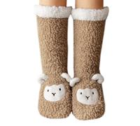 WUFGWBD 1 Pair Of Plush Lamb Socks, Cute Cartoon Socks, Home Warm Socks, Floor Socks, Sleeping Socks, Soft Plush Socks