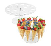 WUFGWBD 1 Piece Acrylic Ice Cream Cone Stand, Candy Display Stand, Party Waffle Display Stand