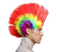 WUFGWBD 1 Piece Colorful Wig, Novelty Wig Headgear, Rock Prop Wig, Unisex, Fun Wig, Party Headwear