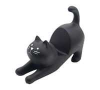 WUFGWBD 1 Piece Mobile Phone Holder, Black Cat Holder, Creative Desktop Holder, Cute Cat Desktop Ornament, Resin Holder, Mobile Phone Accessories