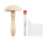WUFGWBD 1 Piece Mushroom Darner, 1 Set Of Sewing Needles, Wooden Mushroom Patcher, Creative Mushroom Tools, Diy Craft Sewing Accessories