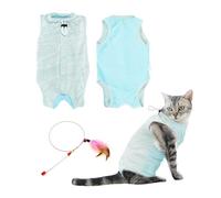 WUFGWBD 1 Piece Of Cat Clothes And 1 Piece Of Cat Tea Stick, Breathable Cat Clothes, Anti-Licking Pet Clothes, Cat Interactive Toys, Pet Supplies