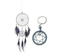 WUFGWBD 1 Piece Of Dream Catcher And 1 Piece Of Dream Catcher Keychain, Creative Pendant, Home Decoration Pendant, Woven Pendant