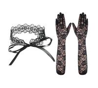 WUFGWBD 1 Piece Of Lace Finger Decoration, 1 Piece Of Lace Collar, Retro Hand Decoration Accessories, Long Fishnet Hand Guard