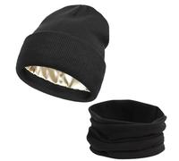 WUFGWBD 1 Woolen Hat And 1 Scarf, Winter Warm Supplies, Beanie Knitted Hat, Simple Knitted Hat, Windproof Neck Scarf