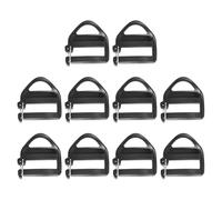 WUFGWBD 10 Black Plastic Backpack Replacement Buckles