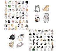 WUFGWBD 100 Big-Headed Cat Stickers, Cute Cartoon Printing, Creative Hand Account Decoration, Suitable For Water Cups, Notebook Beautification.