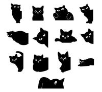 WUFGWBD 13 Magnetic Bookmarks, Cute Black Cat Pattern, Reading Marks Do Not Hurt Books, Stationery Gifts, Creative Student Gifts, Learning Companions.