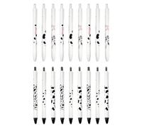 WUFGWBD 18 Pieces Of Cow Pens, Interesting Click Gel Pens, Cute Cow Pattern Ballpoint Pens, Black Ink Pens, Student Stationery Supplies