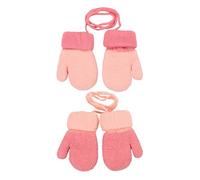 WUFGWBD 2 Pairs Of Baby Gloves, Double Thickened Gloves, Winter Warm Gloves, Gloves With Lanyard, Soft And Comfortable Gloves