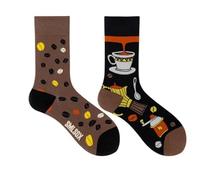 WUFGWBD 2 Pairs Of Coffee Socks, Asymmetrical Mandarin Duck Tube Socks, Breathable, Skin-Friendly And Sweat-Absorbent, Creative And Versatile Patterns, Suitable For Men And Women'S Daily Wear.