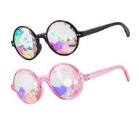 WUFGWBD 2 Pairs Of Festival Sunglasses, Kaleidoscope Glasses, Carnival Sunglasses, Carnival Accessories For Women, Festival Eyewear Accessories