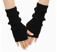 WUFGWBD 2 Pairs Of Fingerless Sleeves, Japanese Ins Style Knitted, Elastic Warmth, Sunscreen Arm Guards, Suitable For Daily Wear, Party Styling.