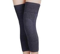 WUFGWBD 2 Pairs Of Plus Velvet Knee Pads, Blended With Cashmere And Wool, Keep Warm And Fit Against The Cold, Flexibly Support The Joints, And Wear Daily In Winter (Black, Gray).