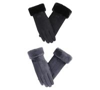 WUFGWBD 2 Pairs Of Women'S Gloves, Outdoor Warm Gloves, Fleece Gloves, Winter Cycling Gloves, Touch Screen Gloves