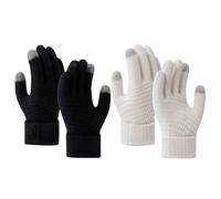 WUFGWBD 2 Pairs Of Women'S Gloves, Winter Warm Gloves, Women'S Winter Gloves, Cold-Proof Cotton Gloves, Women'S Fashion Gloves
