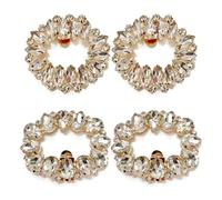WUFGWBD 2 Pairs Of Women'S Shoe Clips, Women'S Diamond Shoe Clips, High Heel Crystal Shoe Clips, Women'S Decorative Shoe Clips, Women'S Party Shoe Accessories