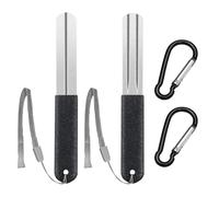 WUFGWBD 2 Pcs Mini Sharpening Stones, 2 Pcs Carabiners, Fishhook Hook Sharpener, Diamond Dart Sharpening Stone, Handy Sharpener, Fishing Hook Accessories