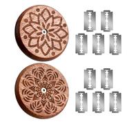 WUFGWBD 2 Piece Bread Trimming Knives with 10 Piece Replacement Blades, Baking Tools, DIY Bread Accessories, Bread Cutting Tools