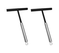 WUFGWBD 2 Pieces Black Pancake Spreader, Stainless Steel Pancake Tools, Pancake Scraper, Batter Spreader, Baking Tools