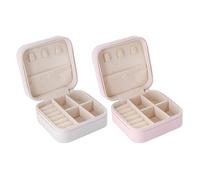 WUFGWBD 2 Pieces Girls Jewelry Box, Jewelry Storage Box, Jewelry Organizer Box, Travel Jewelry Box, Portable Jewelry Storage Box