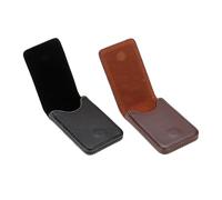 WUFGWBD 2 Pieces Magnetic Business Card Bag, Pu Leather Business Card Bag, Business Gifts, Vertical Business Card Bag, Office Supplies