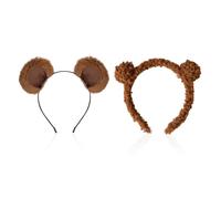 WUFGWBD 2 Pieces Of Bear Headbands, Cute Plush Headbands, Cosplay Headbands, Face Wash Headbands, Party Photo Props