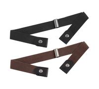 WUFGWBD 2 Pieces Of Buckleless Belts, Portable Belts, Creative Belts, Adjustable Belts, Elastic Belts, Clothing Accessories