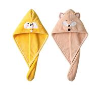 WUFGWBD 2 Pieces Of Cartoon Hair Drying Caps, Cute Hair Drying Caps, Bath Accessories, Absorbent Hair Drying Caps, Shampoo And Drying Towels